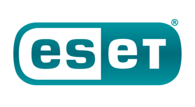 ESET logo – Lozenge – Colour – Dark Turq tag – RGB